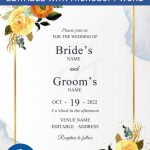 Golden Frame Wedding Invitation Templates – Editable With Microsoft Word