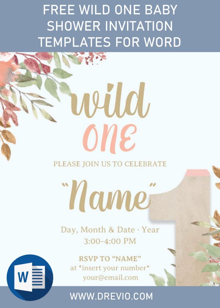 Free Wild One Baby Shower Invitation Templates For Word