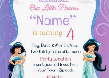 Free Jasmine Birthday Invitation Templates For Word