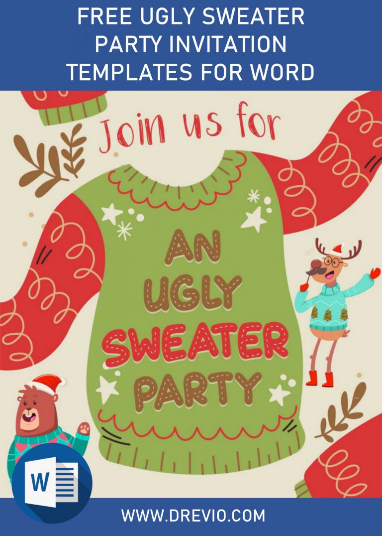 Free Ugly Sweater Party Invitation Templates For Word
