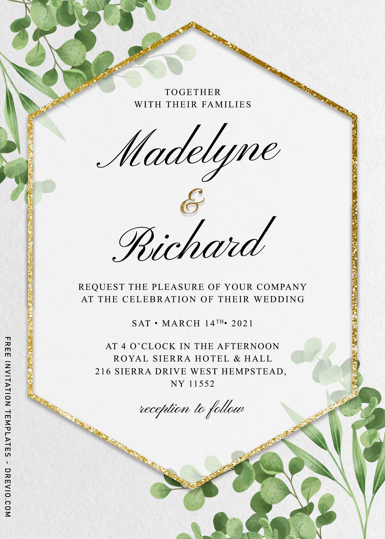 7+ Beautiful Greenery Wedding Invitation Templates