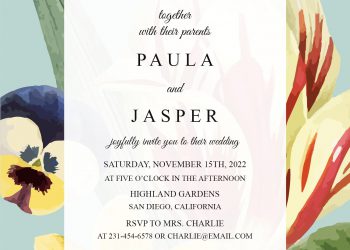 8+ Stunning Pastel Spring Floral Wedding Invitation Templates For Your Wedding Party