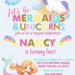 10+ Cheerful Mermaid And Unicorn Birthday Invitation Templates For Your Kid’s Birthday Bash