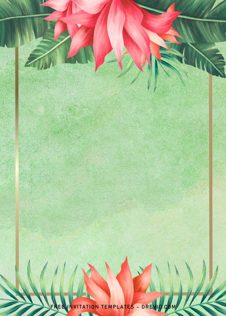 7+ Rustic Watercolor Leaves Birthday Invitation Templates and has custom greenery leaves border