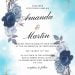7+ Dazzling Watercolor Blue Roses Wedding Invitation Templates