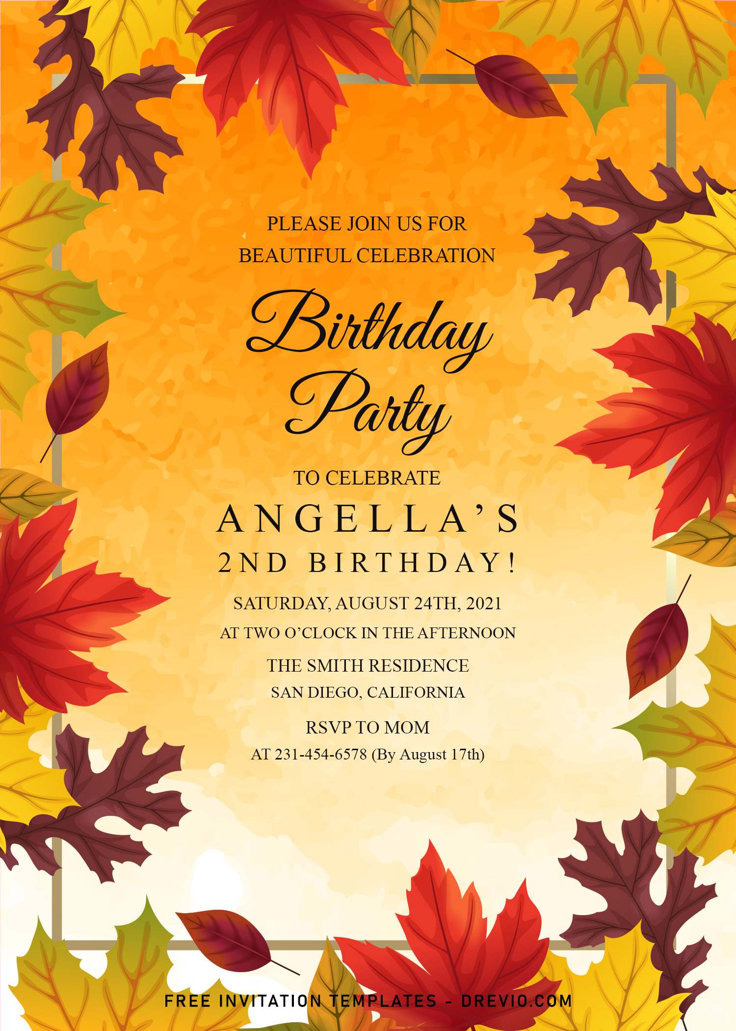 8+ Foliage Birthday Invitation Templates For Your Kid’s Birthday Party