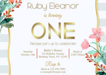 10+ Golden Birthday Invitation Templates For Kids Birthday Party