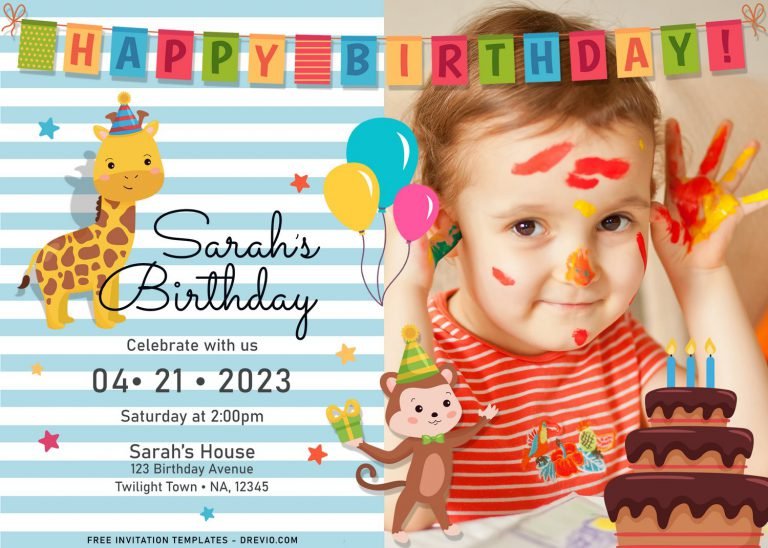 11+ Cute Birthday Baby Animals Birthday Invitation Templates For Your Kid’s Birthday Party
