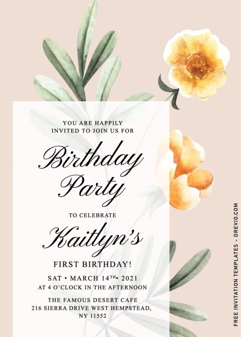 11+ Aesthetic Spring Floral Birthday Invitation Templates