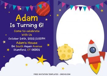 11+ Space Galaxy Birthday Invitation Templates For Your Little Astronaut's Birthday Party
