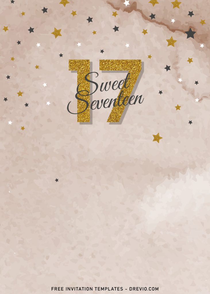 7 Beautiful Sweet Seventeen Birthday Invitation Templates