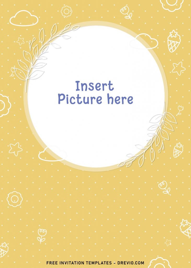 8+ Cute Doodles Kids Birthday Invitation Templates and has cute doodles