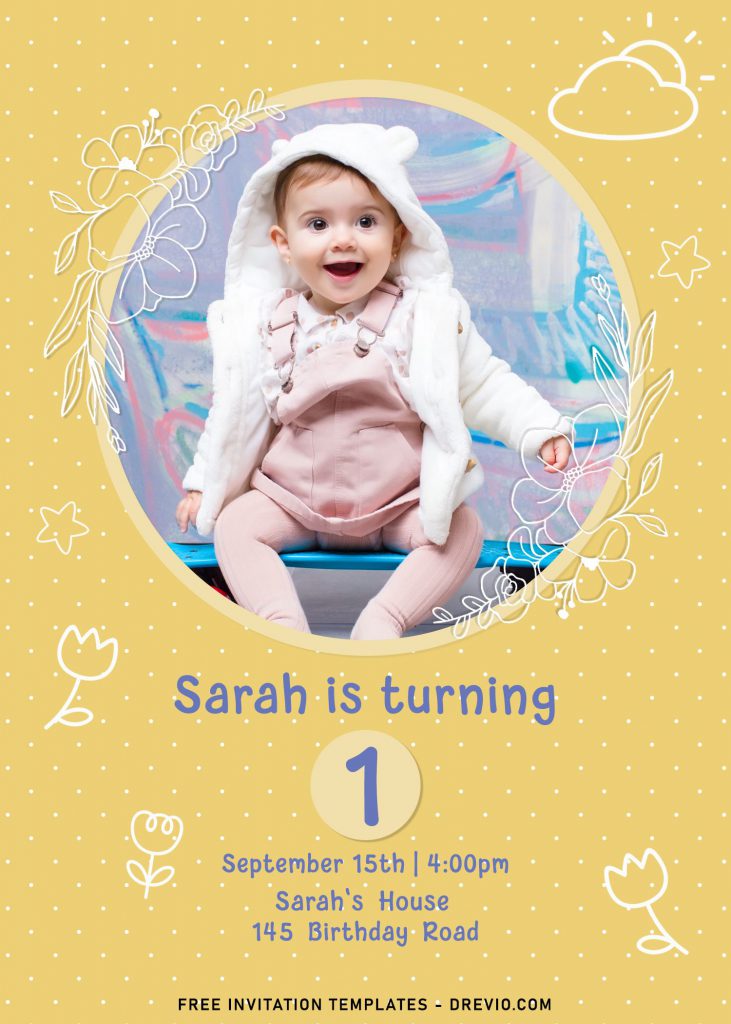 8+ Cute Doodles Kids Birthday Invitation Templates