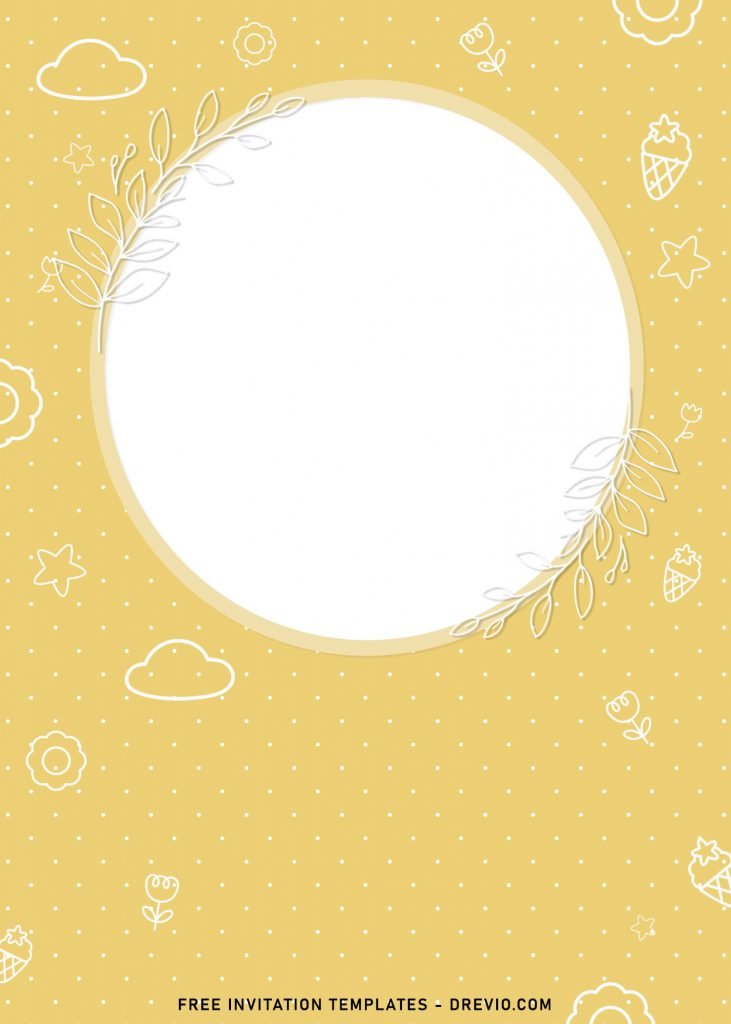 8+ Cute Doodles Kids Birthday Invitation Templates and has portrait design
