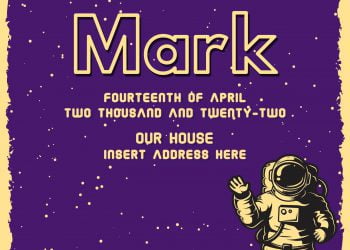 8+ Magnificent Poster Style Outer Space Birthday Invitation Templates