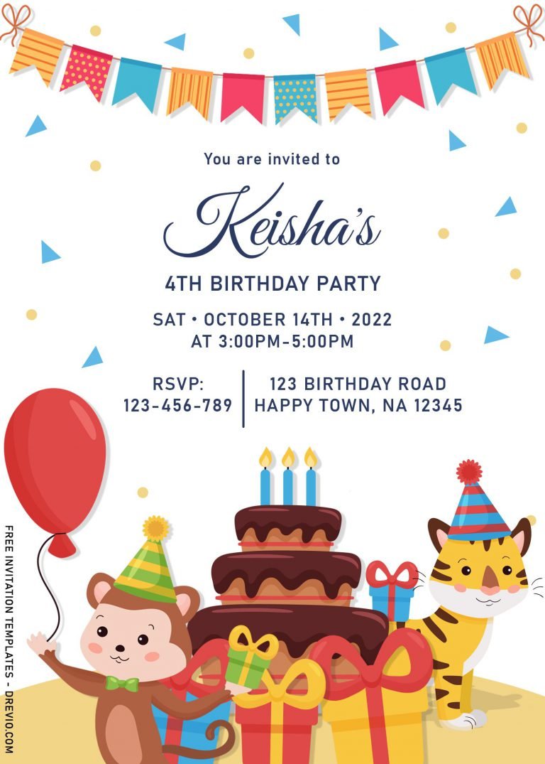 8+ Cute Woodland Animals Birthday Invitation Templates