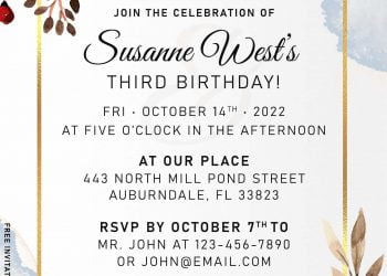 11+ Vintage Hand Drawn Floral Birthday Invitation Templates