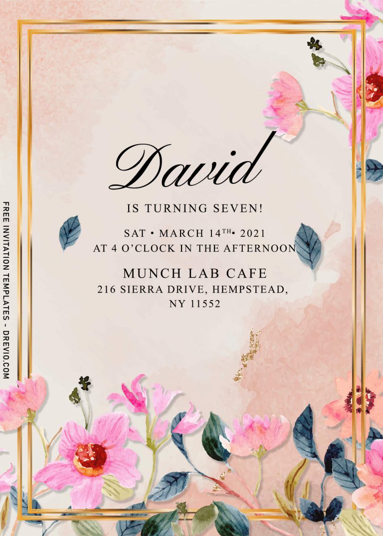 11+ Beautiful Garden Inspired Birthday Invitation Templates