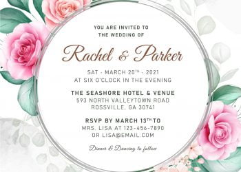 8+ Watercolor Pink Floral Birthday Invitation Templates