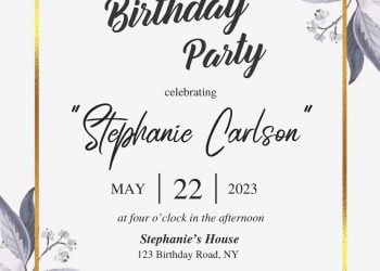 7+ Dusty Blue Floral Birthday Invitation Templates