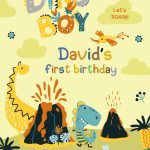 7+ Cute Dino Party Birthday Invitation Templates