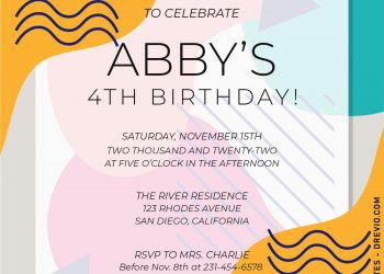 10+ Artistic Geometric Shapes Birthday Invitation Templates
