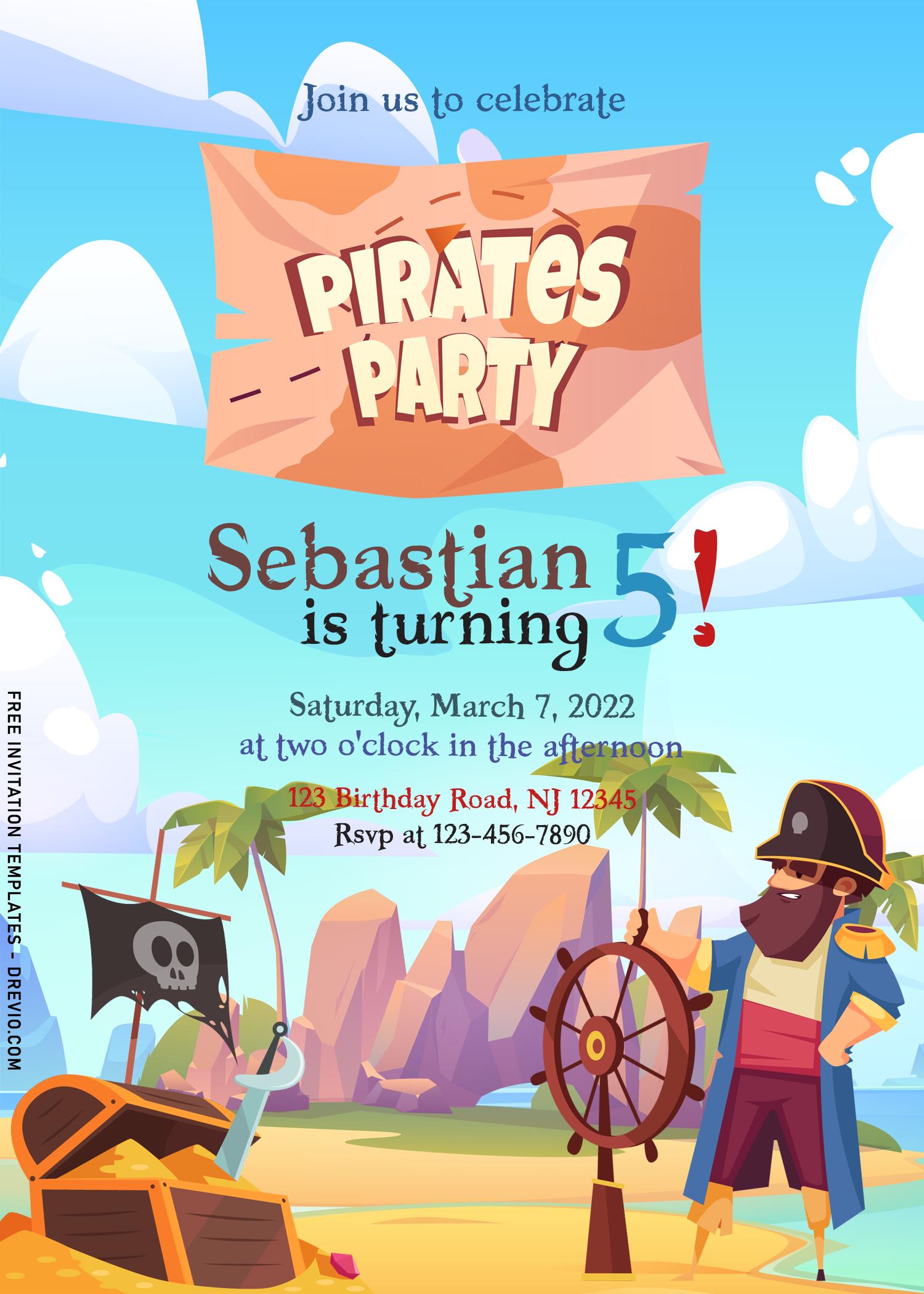 7+ Personalized Pirate Birthday Invitation Templates For Any Ages
