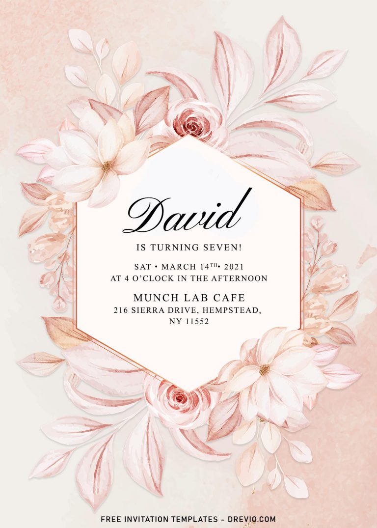 7+ Soft Pink Floral Birthday Invitation Templates