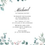 7+ Watercolor Eucalyptus Birthday Invitation Templates