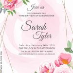 7+ Stunning Peonies Birthday Invitation Templates For Your Kid’s Upcoming Birthday Party