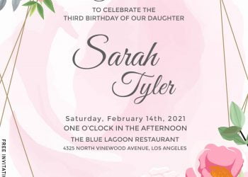 7+ Stunning Peonies Birthday Invitation Templates For Your Kid's Upcoming Birthday Party