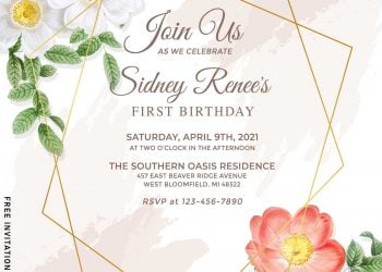 8+ Classy Birthday Invitation Templates With Watercolor Flowers