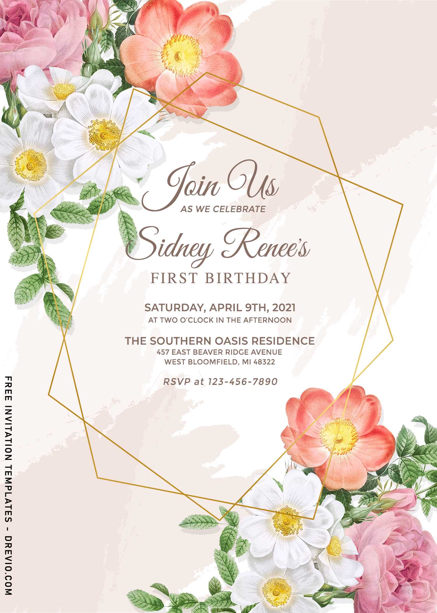 8+ Classy Birthday Invitation Templates With Watercolor Flowers