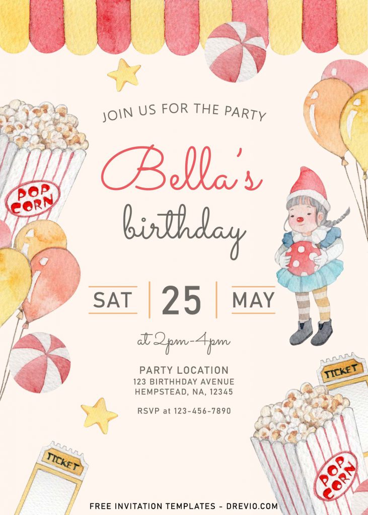 9 Amusement Park Birthday Invitation Templates Copy