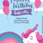 9+ Cute Unicorn First Birthday Invitation Templates