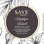 7+ Aesthetic Gold Marble And Floral Wedding Invitation Templates