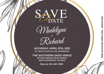 7+ Aesthetic Gold Marble And Floral Wedding Invitation Templates
