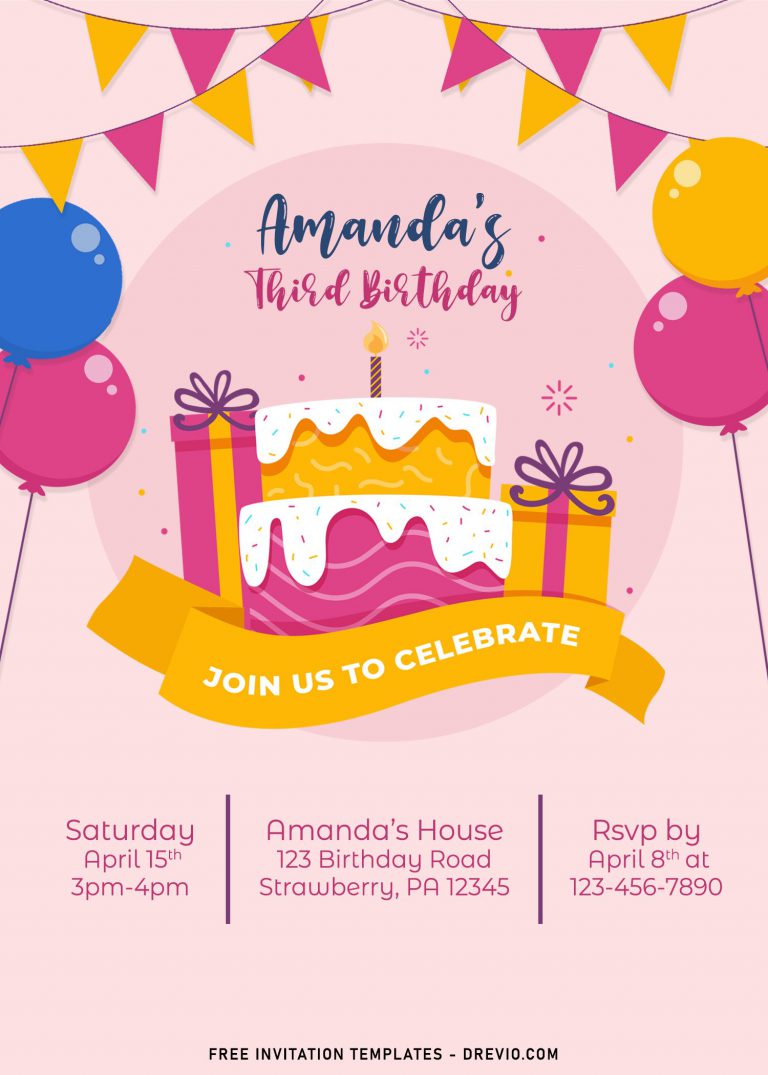 10+ Colorful Birthday Invitation Templates For Fun Kid's Birthday Party