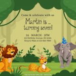 10+ Cute Safari Baby Animals Birthday Invitation Templates For Your Little Explorer