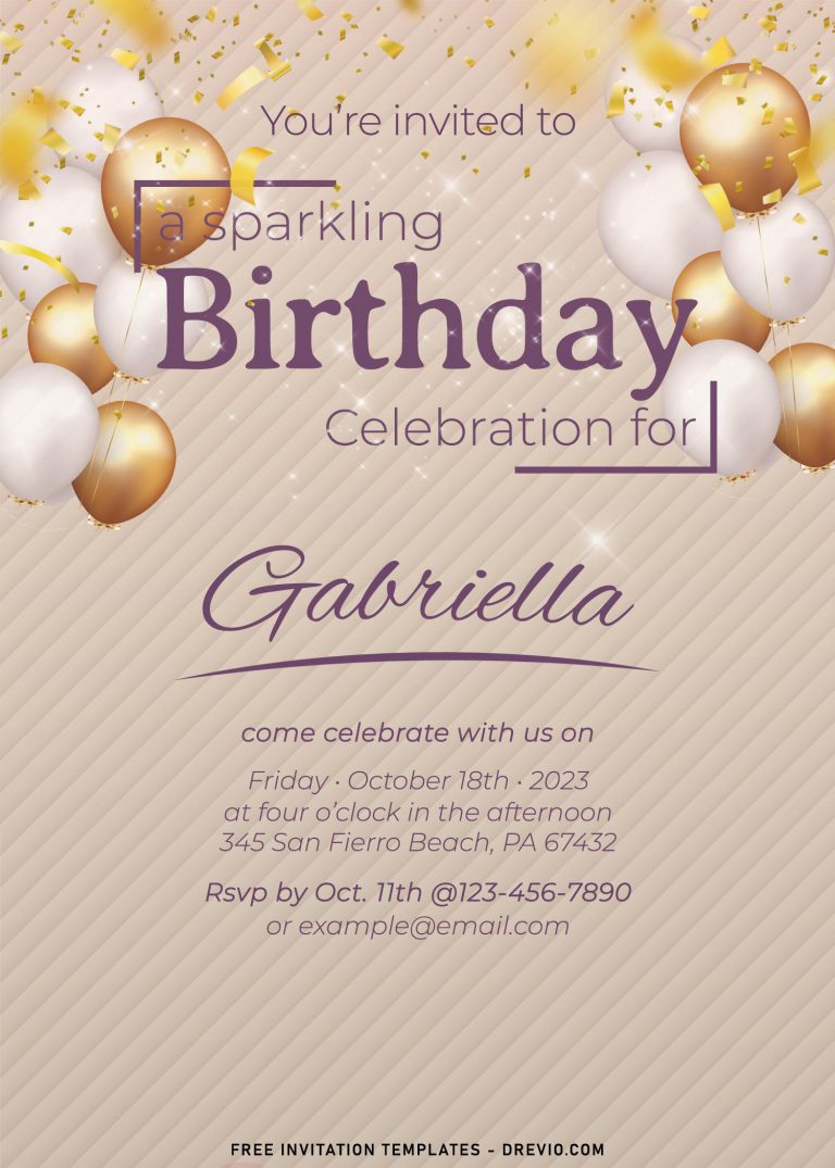 10+ Sparkling Balloons Birthday Invitation Templates