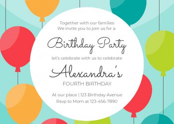 7+ Colorful Flat Birthday Invitation Templates