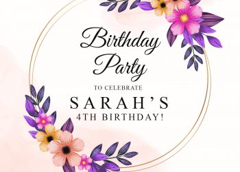 7+ Fancy Floral Birthday Invitation Templates For Your Kid’s Birthday This Spring