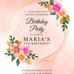 7+ Floral Vines Birthday Invitation Templates