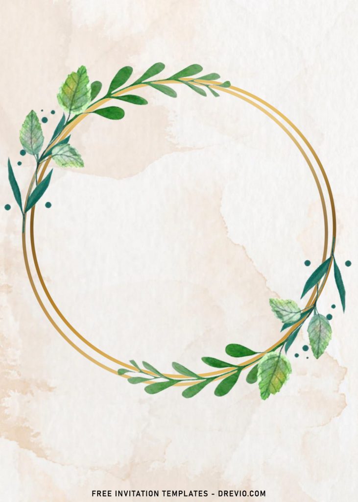 8 Aesthetic Floral Gold Wedding Invitation Templates