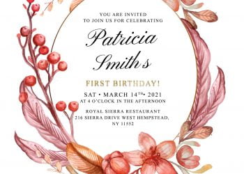 8+ Greenery Boho Birthday Invitation Templates Inspired By Beautiful Spring Season