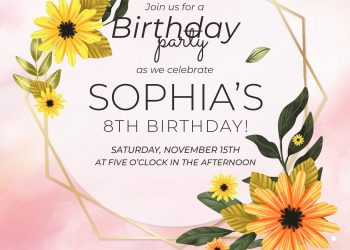 8+ Unique Hand Drawn Floral Birthday Invitation Templates