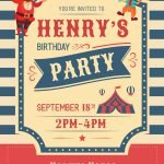 8+ Cute Circus Themed Birthday Invitation Templates