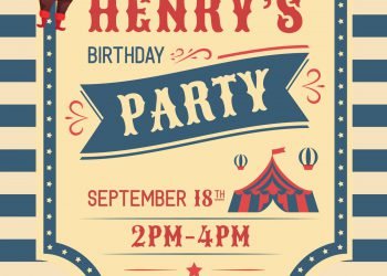 8+ Cute Circus Themed Birthday Invitation Templates