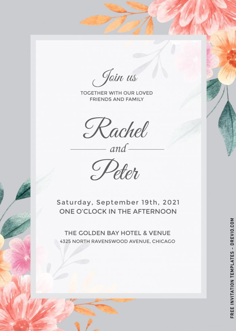 8+ Gorgeous Blush Floral Wedding Invitation Templates