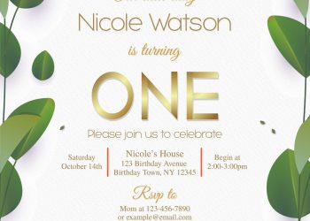 8+ Botanical Eucalyptus Birthday Invitation Templates